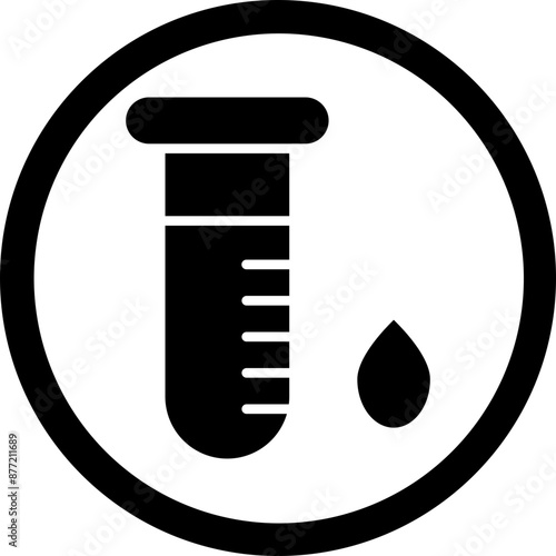 Blood Test Vector Glyph Black Icon