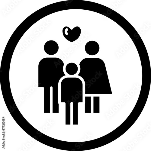 Family Vector Glyph Black Icon