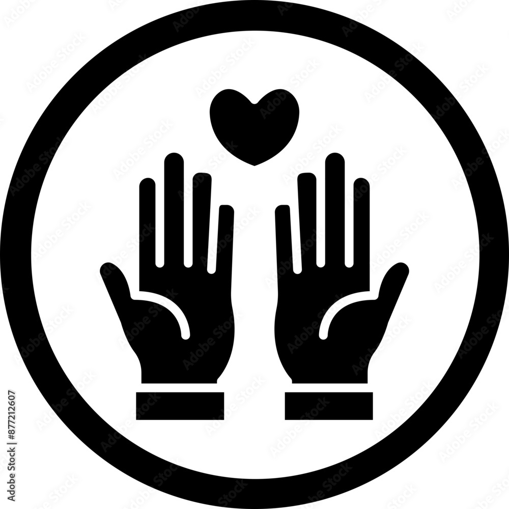 Obraz premium Prayer Vector Glyph Black Icon