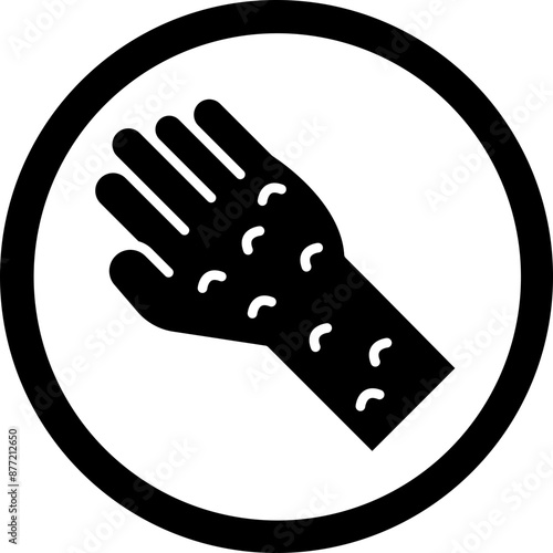Skin Rash Vector Glyph Black Icon
