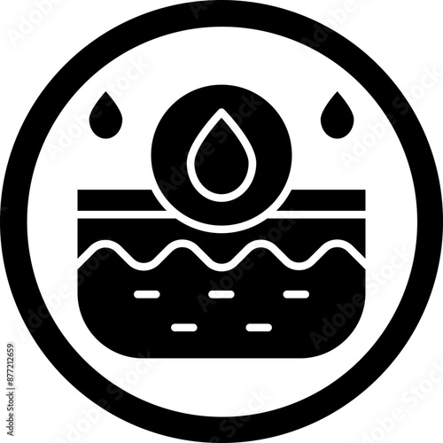 Oil Skin Vector Glyph Black Icon