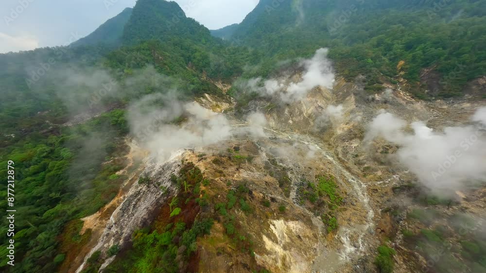 Cinematic FPV flight over the Kawah Ratu volcano crater in Indonesia Cinematic FPV flight over the Kawah Ratu volcano crater in Indonesia