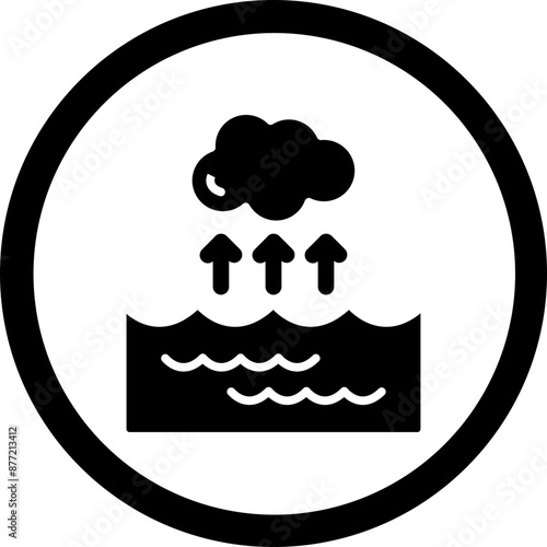 Water Vapor Vector Glyph Black Icon