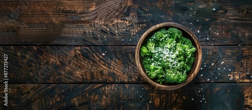 An aerial view of a bowl of...