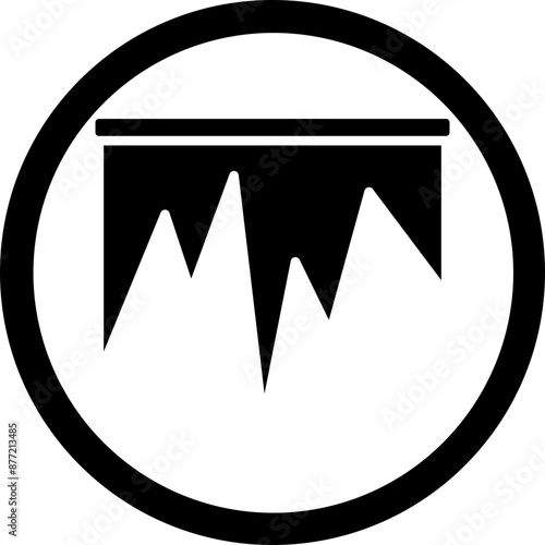 Stalagmite Vector Glyph Black Icon