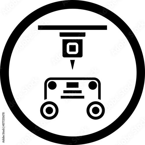 Laminated Object Manufacturing Glyph Black Icon
