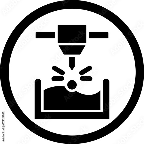 Stereolithography Glyph Black Icon