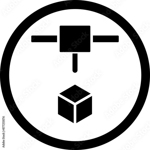 Fixation Glyph Black Icon