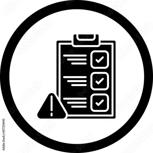 Risk Glyph Black Icon