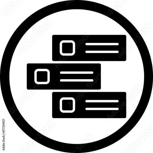 Backlog Glyph Black Icon