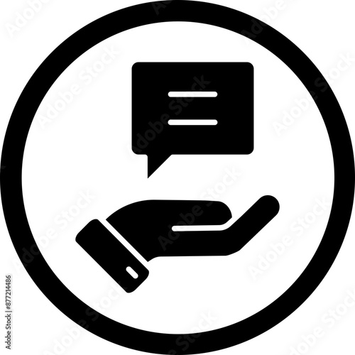 Advice Glyph Black Icon