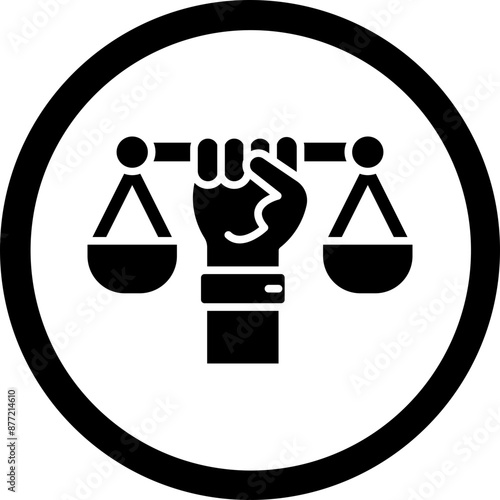 Civil Rights Glyph Black Icon
