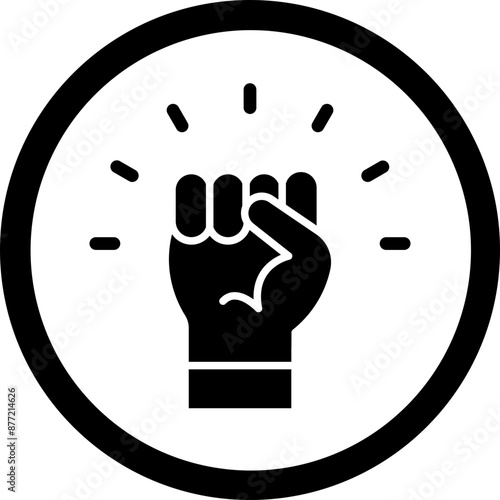 Protest Glyph Black Icon