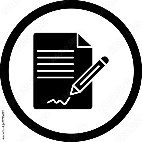 Agreement Glyph Black Icon