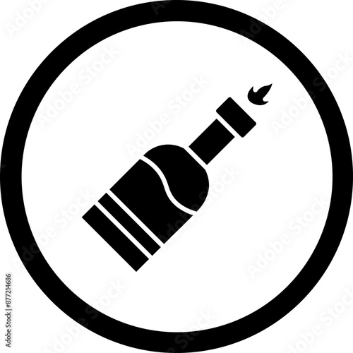 Molotov Glyph Black Icon