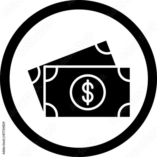 Wealth Glyph Black Icon