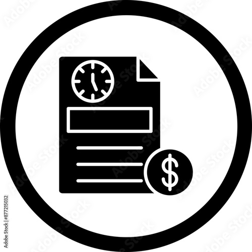 Deadline Glyph Black Icon
