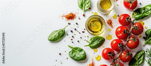 Tomatoes spinach and spices...