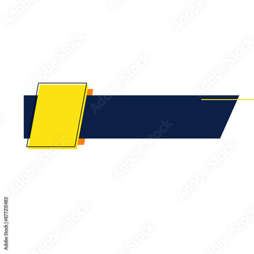Blue and Yellow Lower third Label Banner