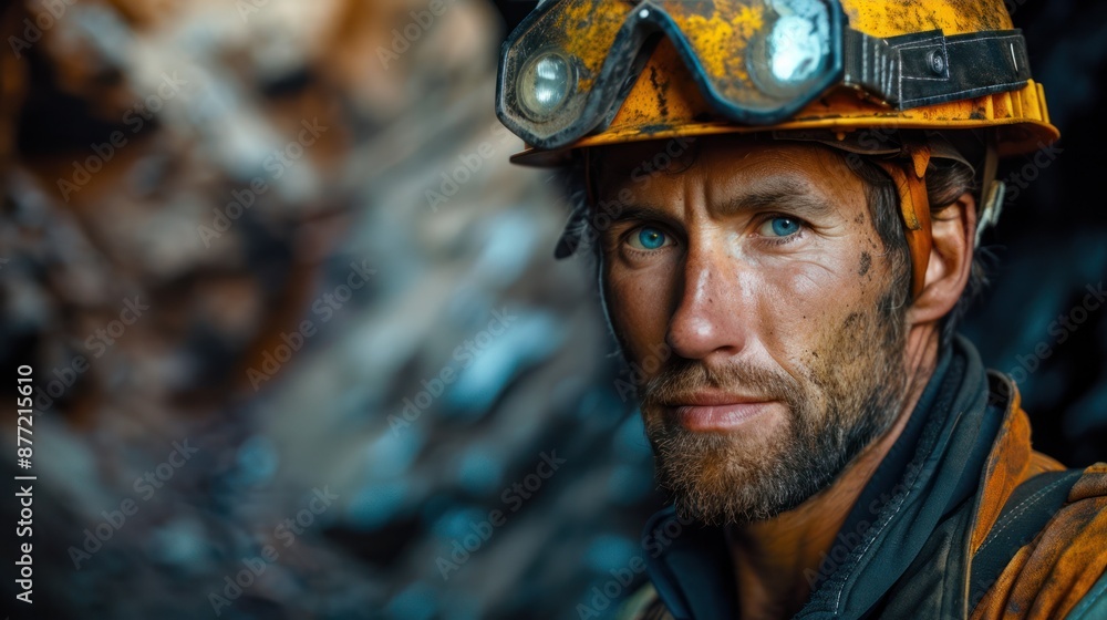 A miner working in a coal mine, representing the labor-intensive mining industry A miner working in a coal mine, representing the labor-intensive mining industry