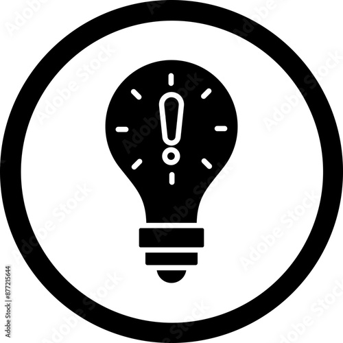 Innovative Idea Glyph Black Icon