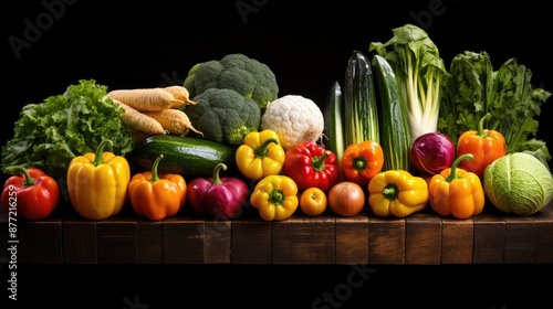 vegetables on a light blue background