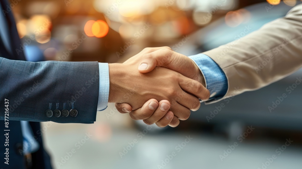 A Closeup of a Handshake Between Two Businessmen A Closeup of a Handshake Between Two Businessmen