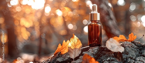 A glass dropper bottle for ...
