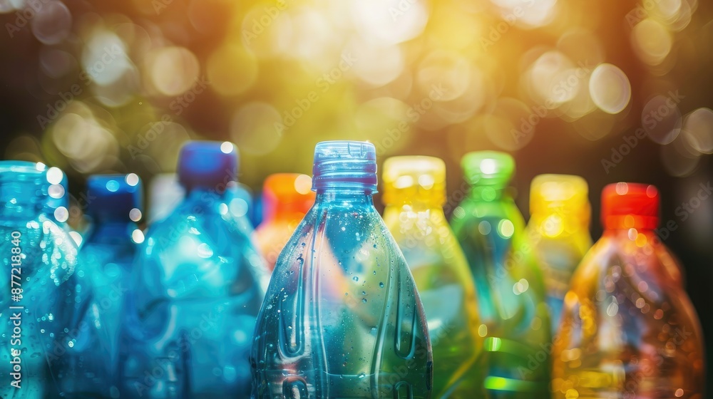 Collecting plastic bottles for recycling environmental concept Collecting plastic bottles for recycling environmental concept