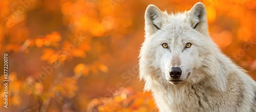 An Arctic Wolf by itself in...