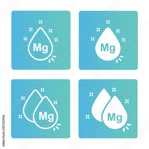Magnesium drop color line icon. Pictogram for web page, mobile app, promo.