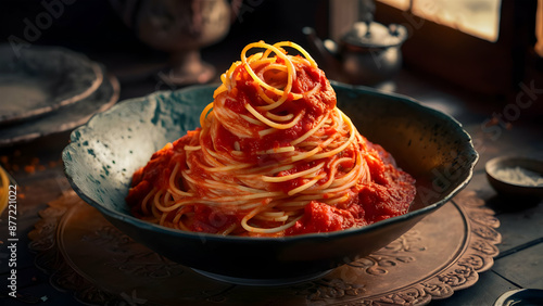 Tomatoey Spaghetti on Cinematic Canvas photo