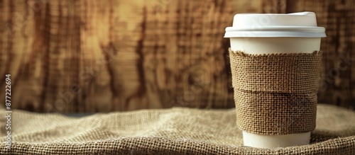 Coffee cup displayed on a b...