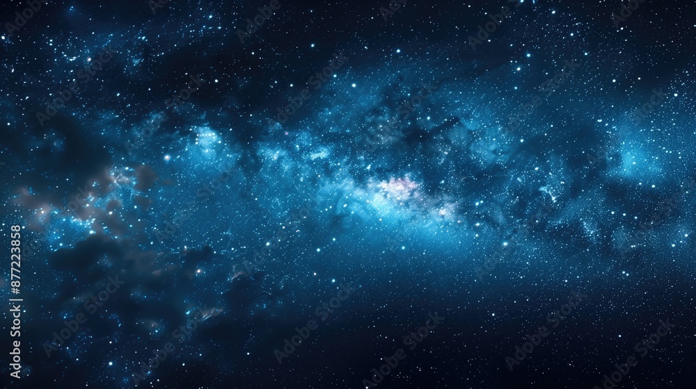 Naklejka premium Starry Night: A clear, star-filled night sky, symbolizing the hope and wonder of the universe