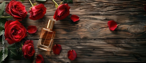 A wooden background showcas...