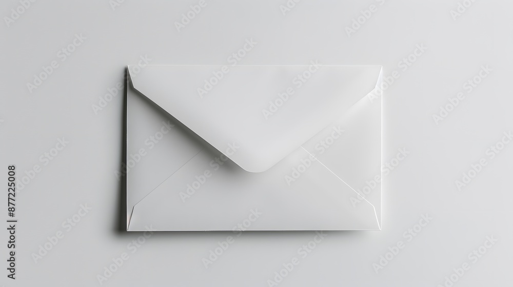 A crisp white envelope on a pure white background, slightly opened to show the empty interior, capturing a minimalist and clean aesthetic that evokes a sense of anticipation. A crisp white envelope on a pure white background, slightly opened to show the empty interior, capturing a minimalist and clean aesthetic that evokes a sense of anticipation.