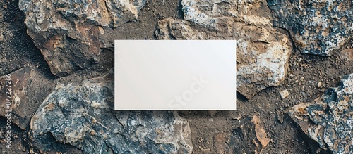Mockup of a blank white bus...
