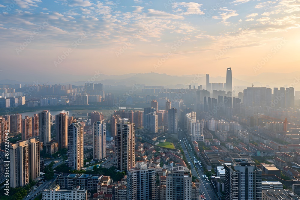 Fototapeta premium Cityscape at Dawn