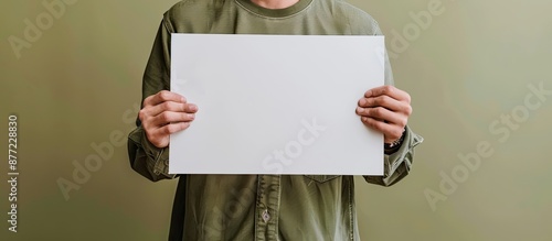 Top view of a man holding a...