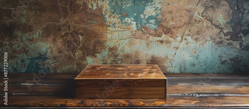 Wooden board with a box on ...