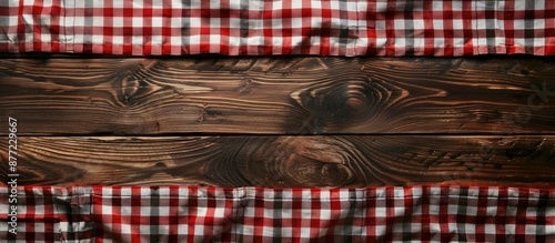 Top view of a wooden table ...