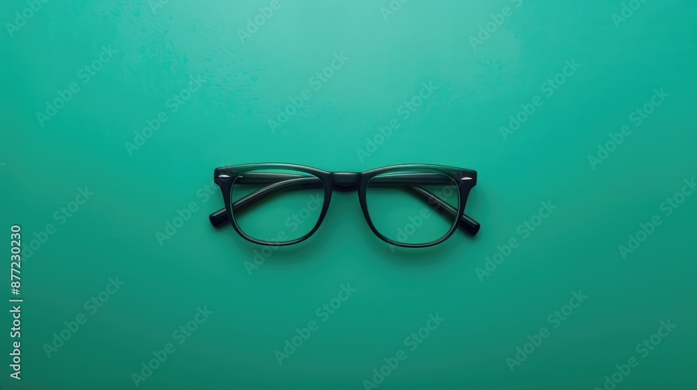 Petite dark hipster glasses against green backdrop Petite dark hipster glasses against green backdrop