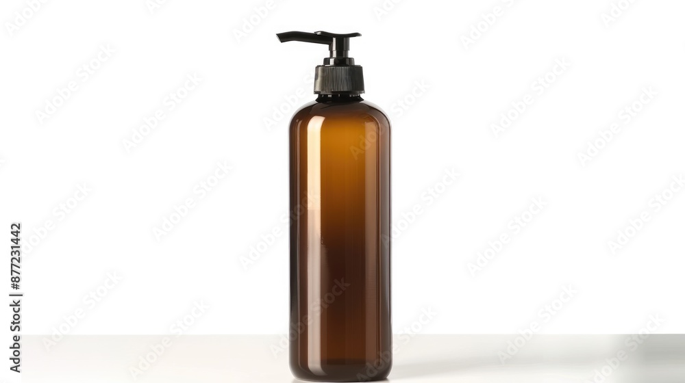 Plastic pump bottle isolated on white background Plastic pump bottle isolated on white background