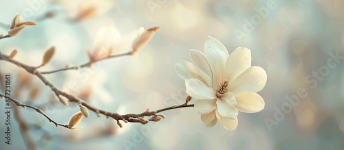 Spring background with a wh...