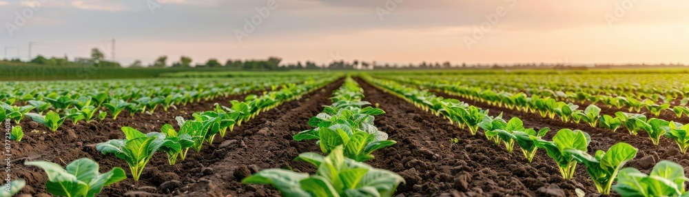 Organic farm with diverse crop rotation, sustainable crop management, eco-friendly farming practices Organic farm with diverse crop rotation, sustainable crop management, eco-friendly farming practices