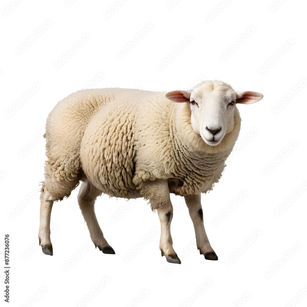 Fototapeta premium Sheep isolated on transparent background