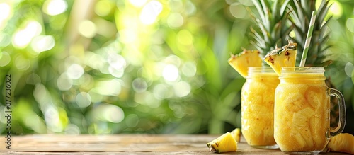 Pineapple smoothies in maso...