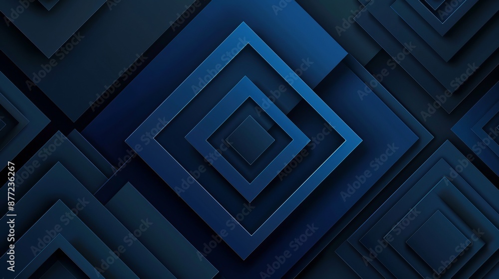 Abstract Dark Blue Background with Modern Corporate Concept and Geometric Square Elements Abstract Dark Blue Background with Modern Corporate Concept and Geometric Square Elements