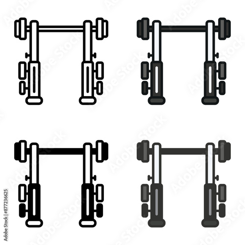 The Squat Rack is essential for strength training, particularly for exercises like squats, enhancing lower body power and muscle.