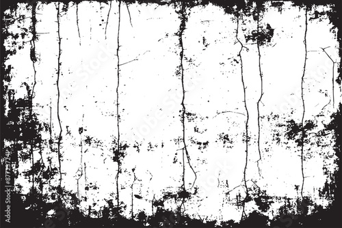 Vintage Distressed Lumber Texture on White Background with Grainy Surface and Grit Overlay